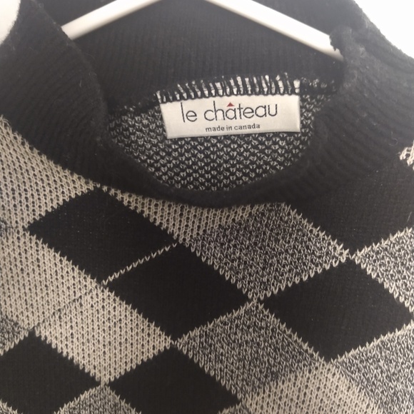 Vintage Le Chateau Crop Top Sweater - Picture 2 of 4